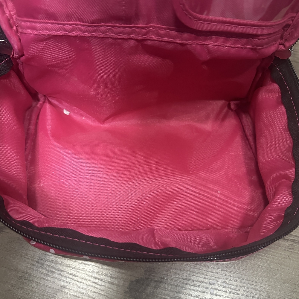 EUC Modella Pink and White Polka Dot Cosmetic Bag - Picture 5 of 9